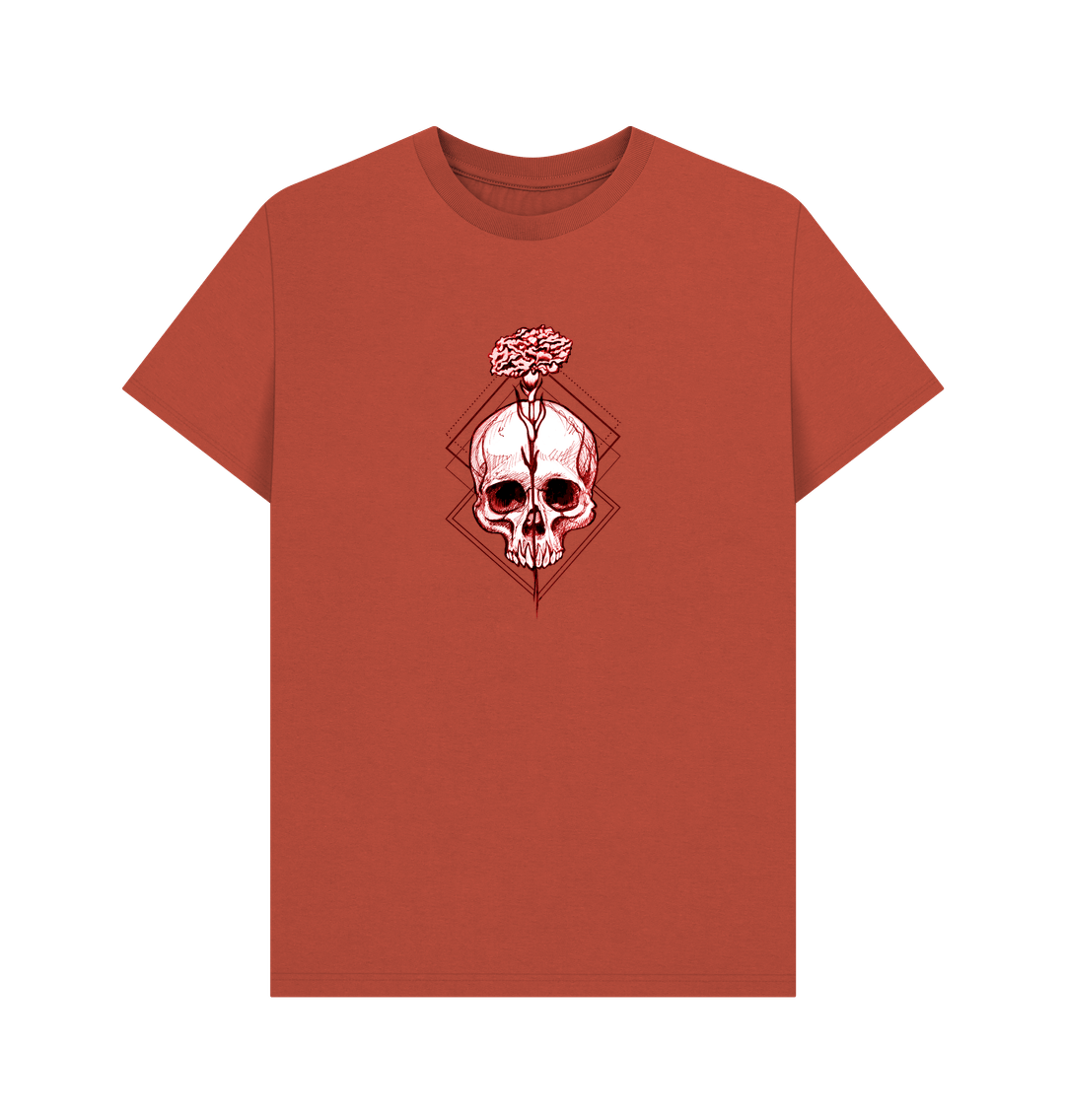 Rust Rose Skull - Men's Basic T-shirt