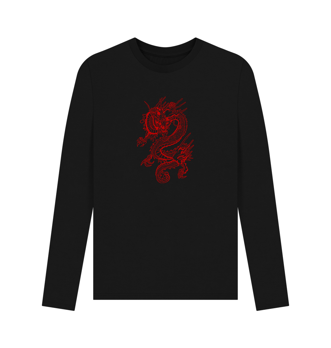 Black Red Dragon - Men's Long Sleeve T-shirt