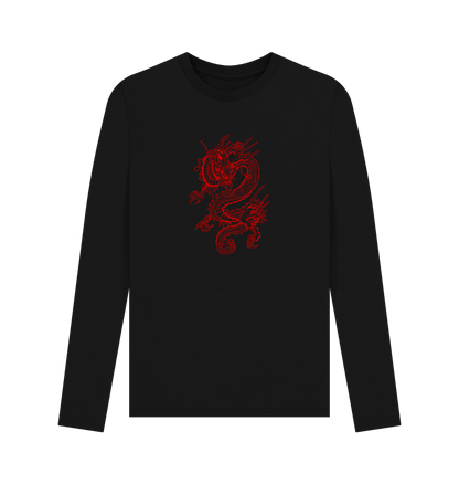 Black Red Dragon - Men's Long Sleeve T-shirt