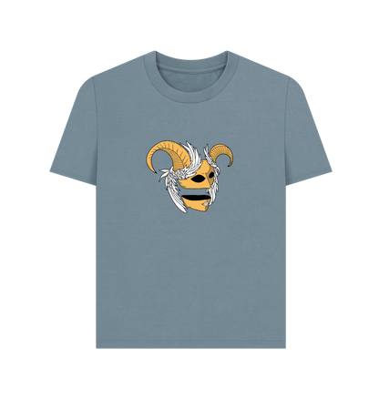 Stone Blue Printed T-shirt Front