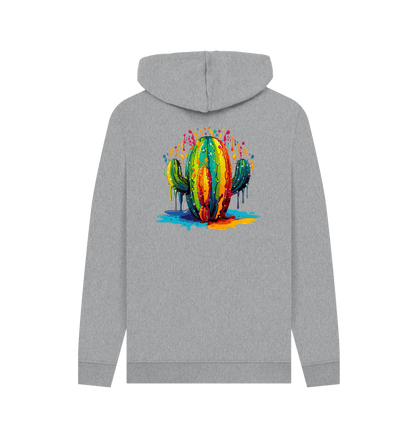 Light Heather Colour Drip Cactus - Men's Pullover Hoodie