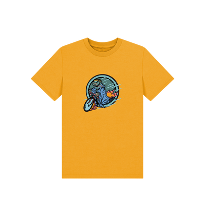 Mustard Printed Kids T-Shirt Front