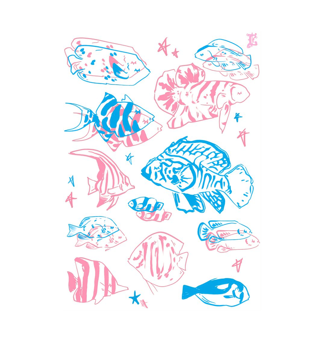 White Fish Artwork Print