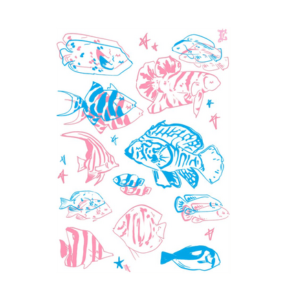 White Fish Artwork Print