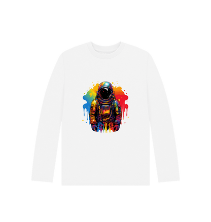 White Printed Kids T-Shirt Front