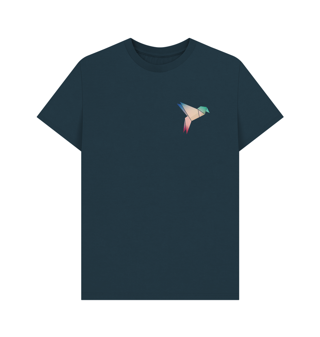 Denim Blue Origami Bird - Men's Basic T-shirt