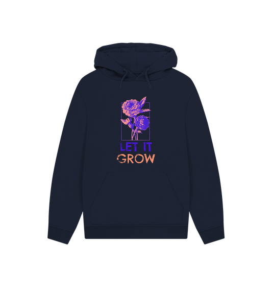 Navy Printed Hoody Front