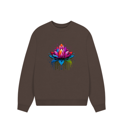 Chocolate Printed Sweater Front