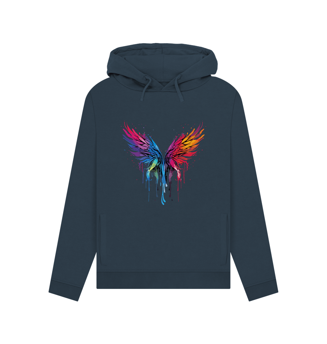 Navy Blue Printed Hoody