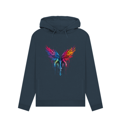 Navy Blue Printed Hoody