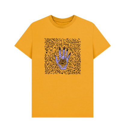 Mustard Printed T-shirt Front