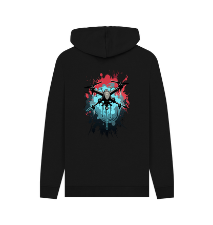 Black Printed Hoody