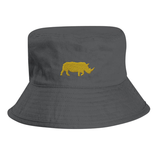 Graphite Grey Colour Rhino Organic Cotton Bucket Hat Beechfield B90N - Size L-XL