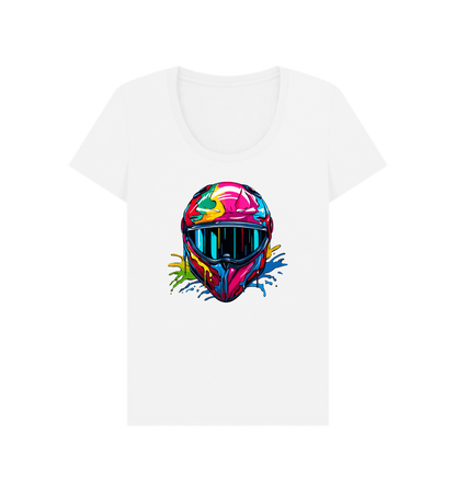 White Colour Drip Nightrider - Women's Scoop Neck T-shirt