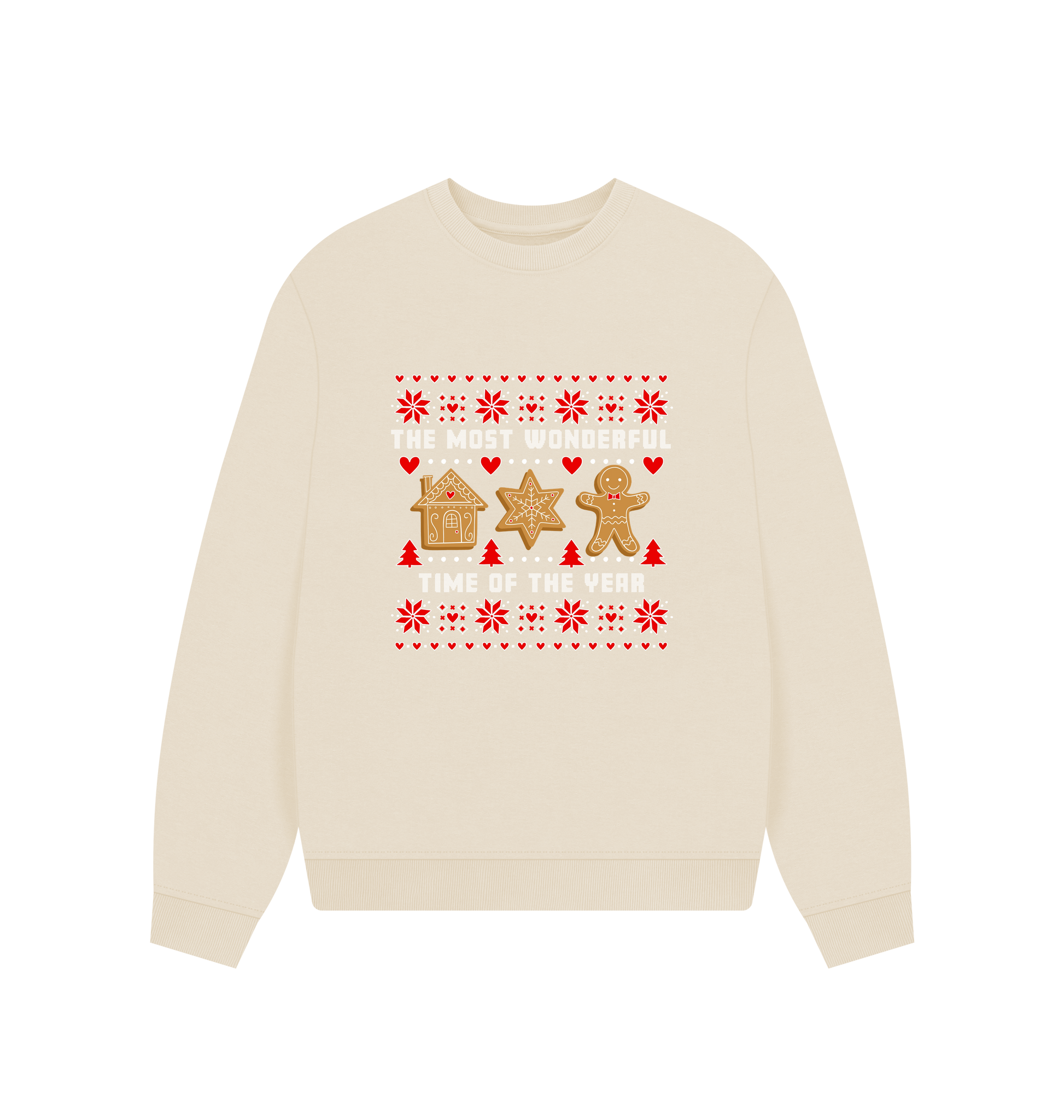 Oat Printed Sweater Front