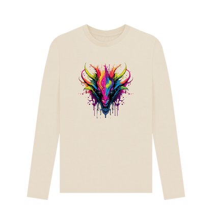 Oat Colour Drip Dragon - Men's Long Sleeve T-shirt