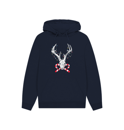 Navy Printed Hoody Front
