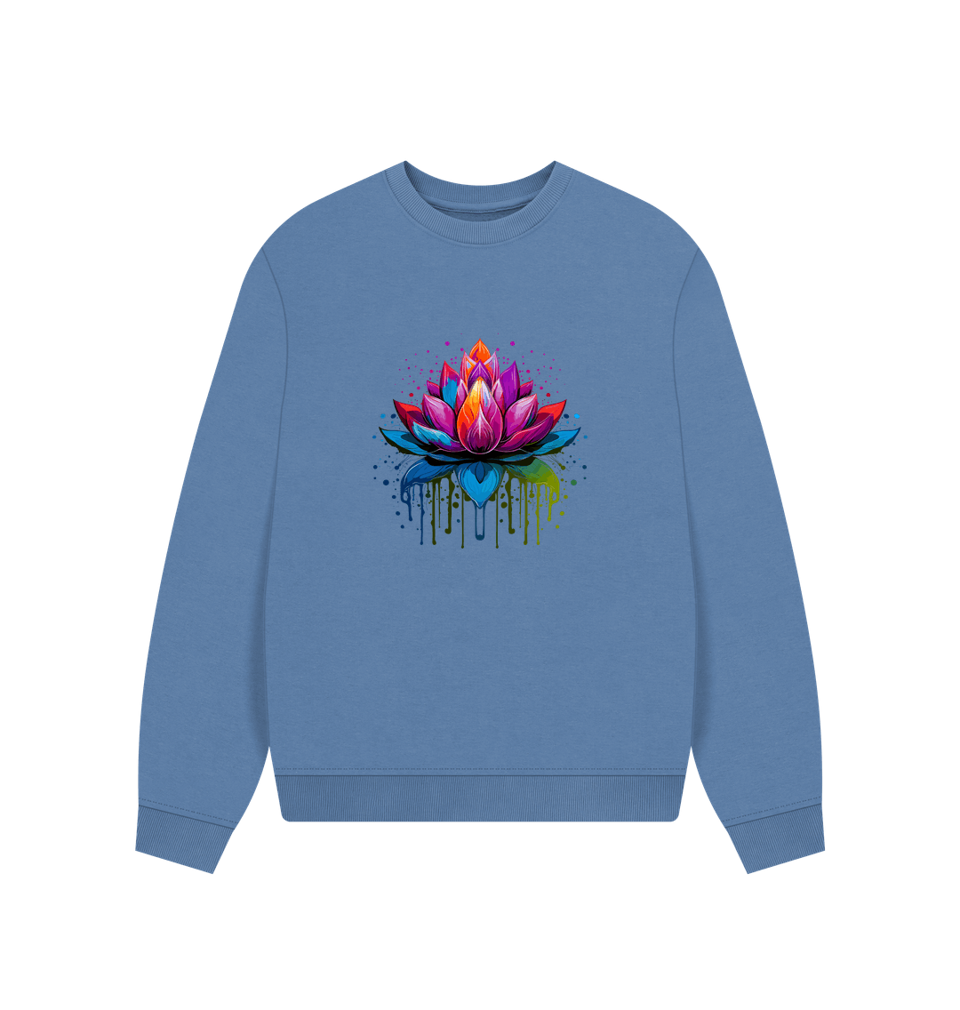 Solent Colour Drip Lotus - Women's Oversized Jumper