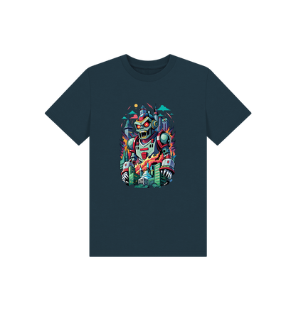 Denim Blue Printed Kids T-Shirt