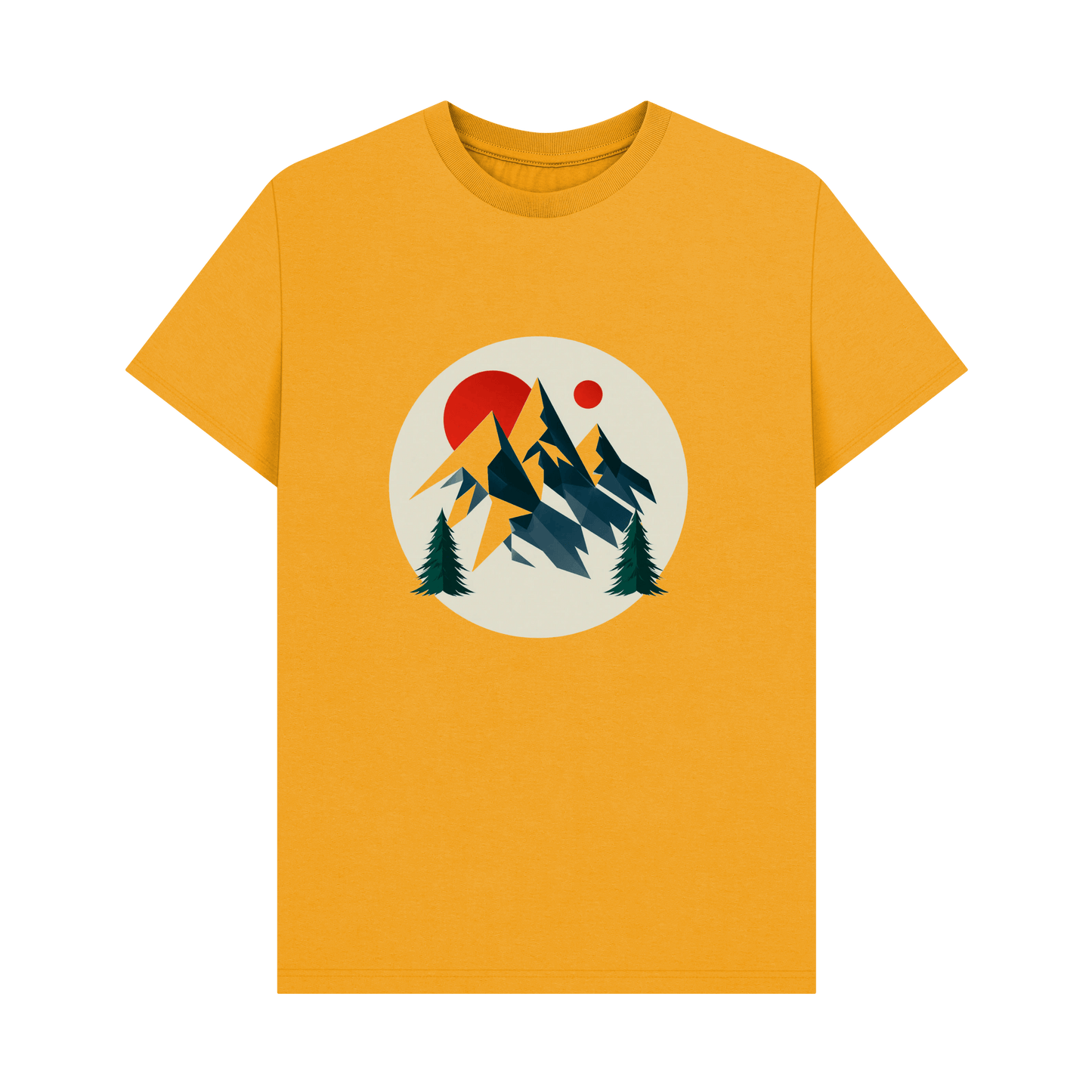 Mustard Printed T-shirt Front