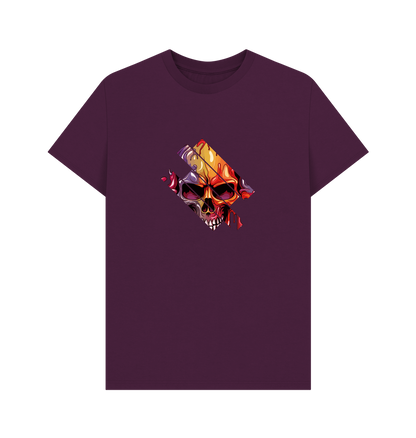 Purple Printed T-shirt Front