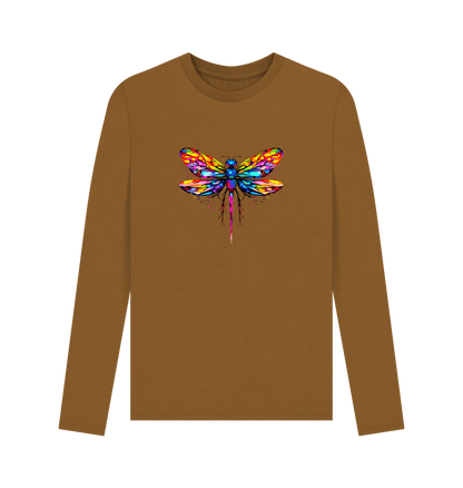 Brown Printed Long Sleeve T Shirt Front
