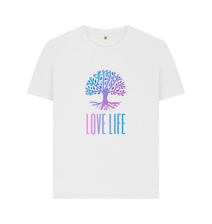 White Love Life Tree - Women's Plain T-shirt