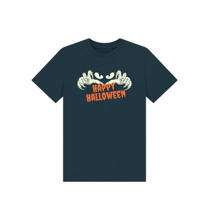 Denim Blue Printed Kids T-Shirt Front