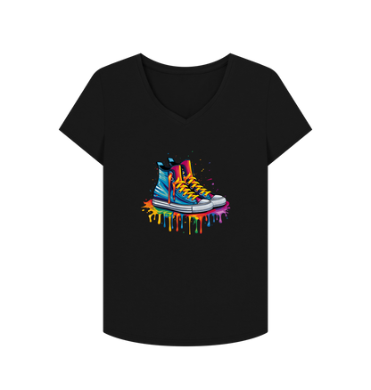 Black Printed T-shirt Front