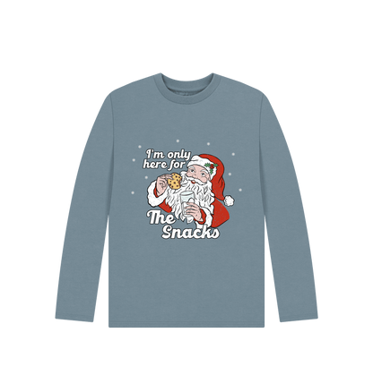 Stone Blue Printed Kids T-Shirt Front