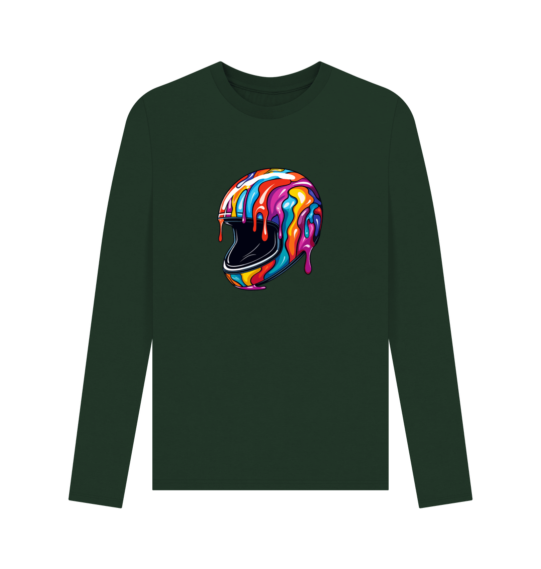 Evergreen Colour Drip Helmet - Men's Long Sleeve T-shirt