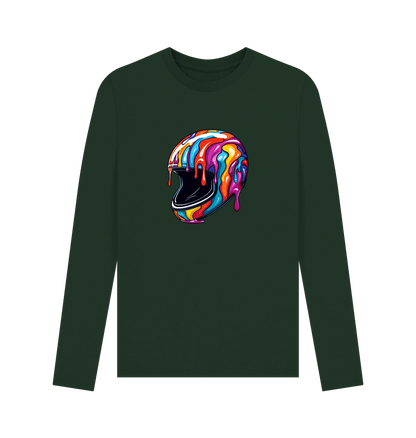 Evergreen Colour Drip Helmet - Men's Long Sleeve T-shirt