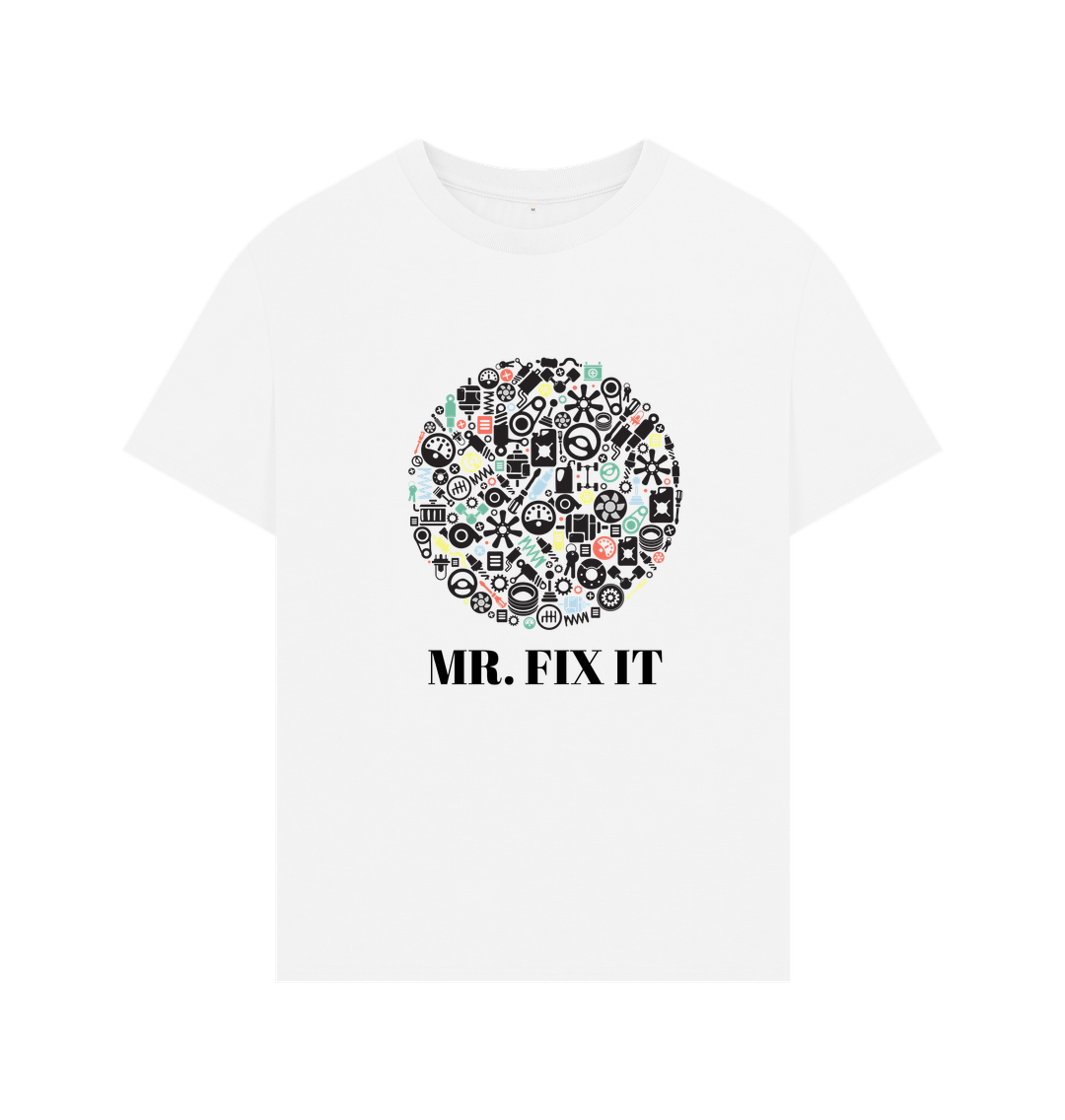 White Mr Fix It - Men's Oversized T-Shirt