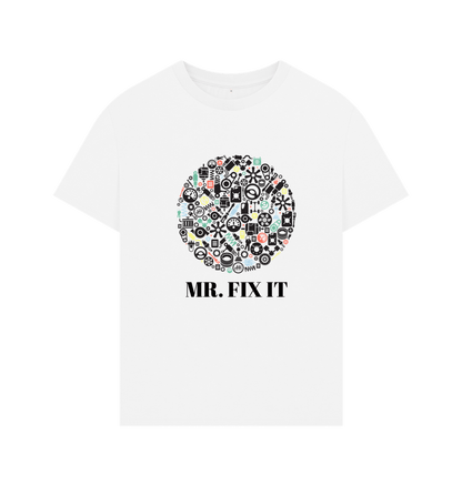 White Mr Fix It - Men's Oversized T-Shirt