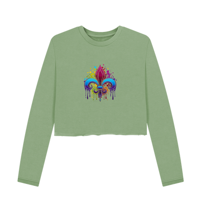 Sage Colour Drip Spade - Women's Boxy Jumper