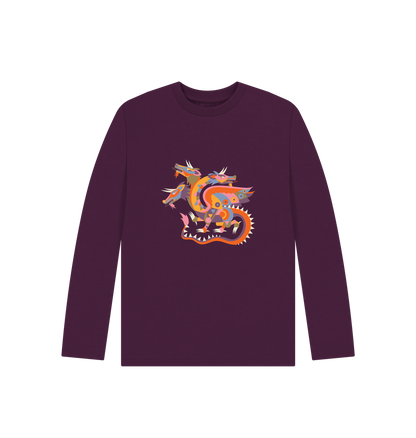 Purple Printed Kids T-Shirt Front