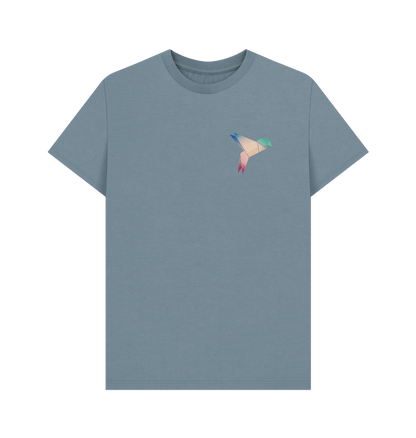 Stone Blue Origami Bird - Men's Basic T-shirt