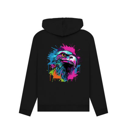 Black Colour Drip Golden Eagle  - Womens Pullover Hoody