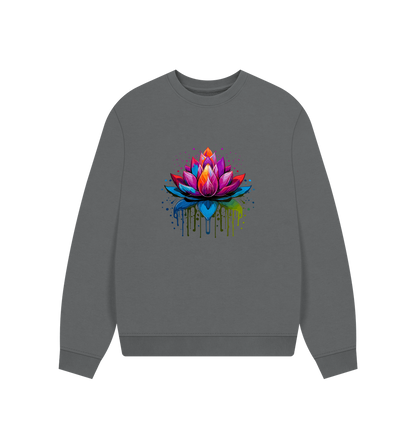 Slate Grey Printed Sweater Front