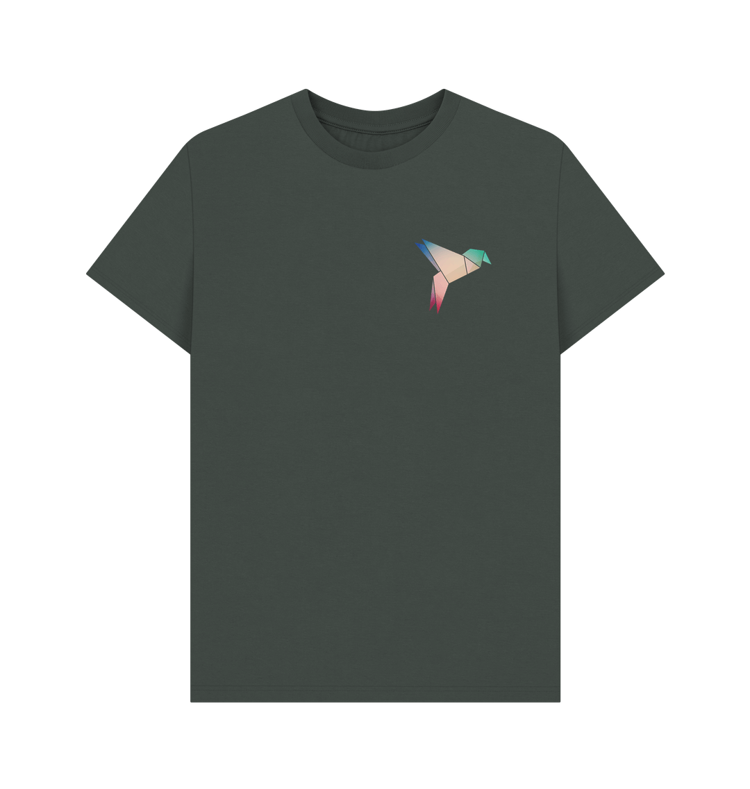 Dark Grey Origami Bird - Men's Basic T-shirt