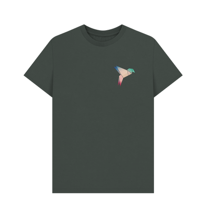 Dark Grey Origami Bird - Men's Basic T-shirt