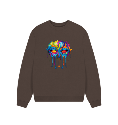 Chocolate Printed Sweater Front