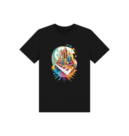Black Printed Kids T-Shirt