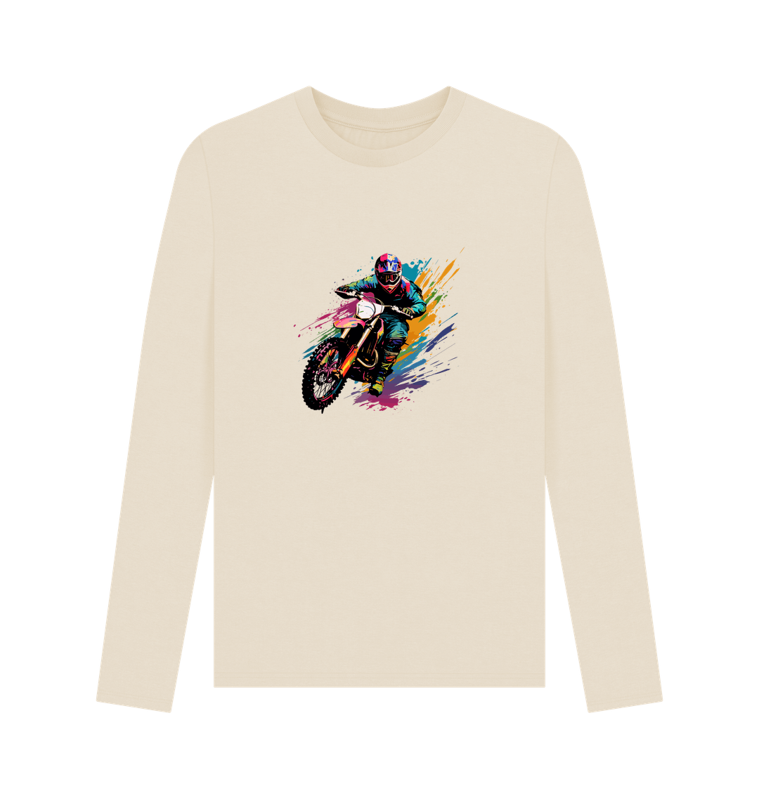 Oat Colour Drip Wild Ride - Men's Long Sleeve T-shirt