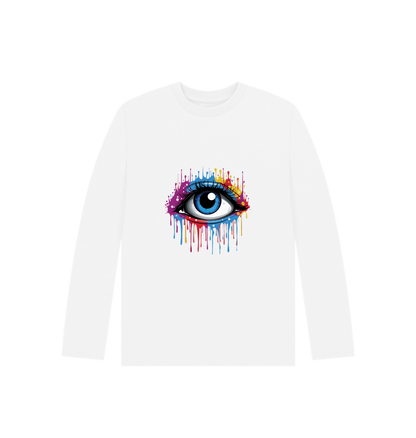 White Printed Kids T-Shirt Front