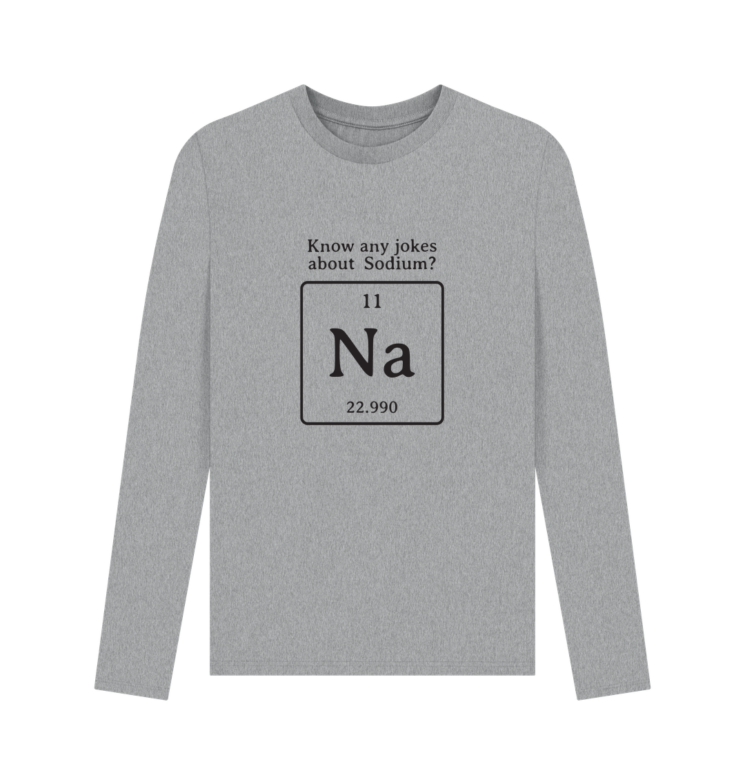 Athletic Grey Sodium Joke - Men's Long Sleeve T-shirt