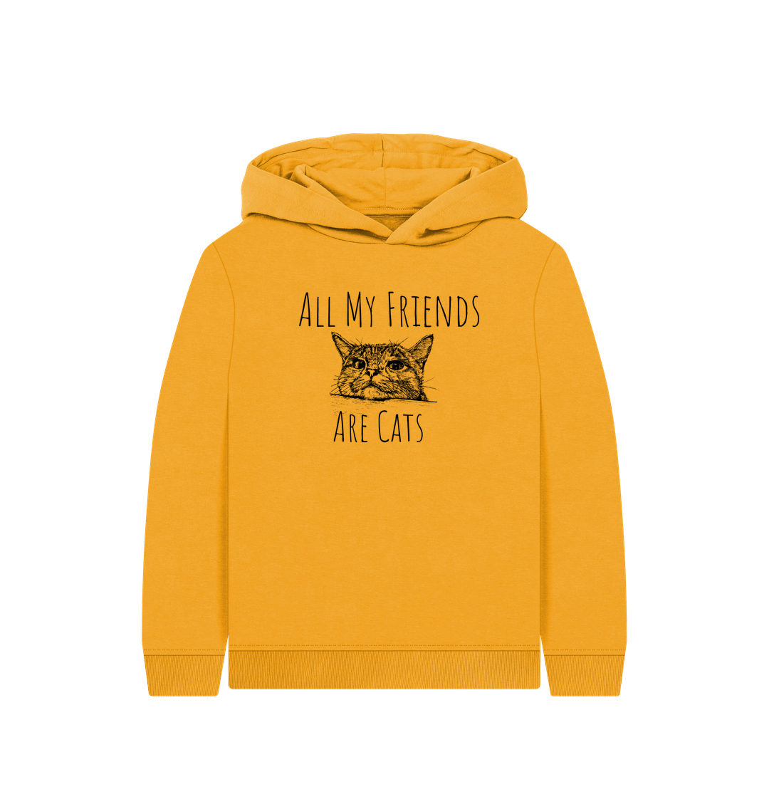 Mustard Friendly Cat - Kids' Pullover Hoody