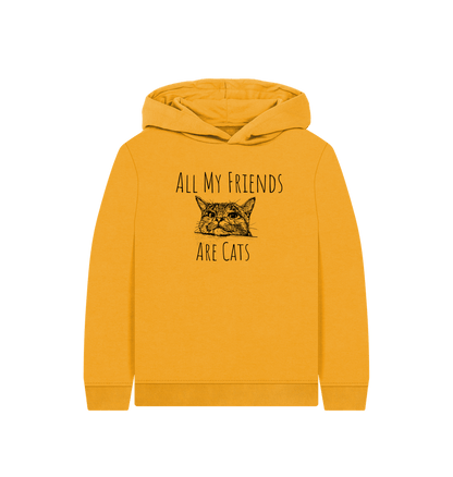 Mustard Friendly Cat - Kids' Pullover Hoody