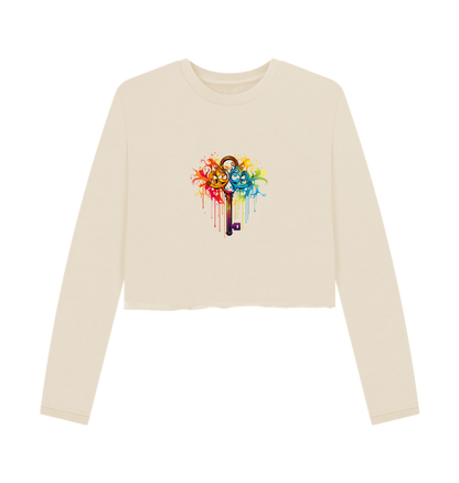 Oat Printed Boxy Jumpers Front