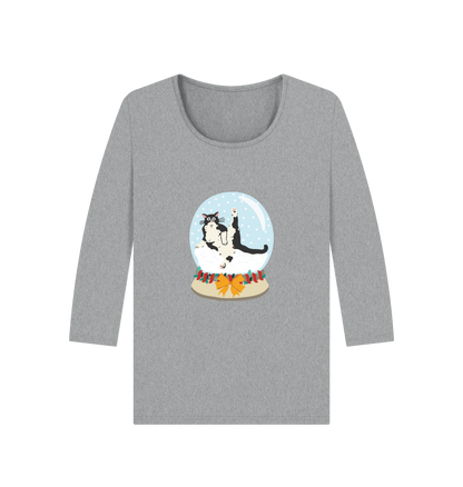 Athletic Grey Printed Long Sleeve T Shirt Front